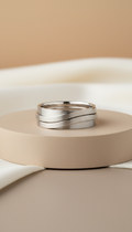 Bracciale Rigido Oro Bianco Satinato
